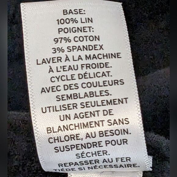 CASLON 100% Linen Black Pull On Leggings Size Medium - Picture 8 of 9